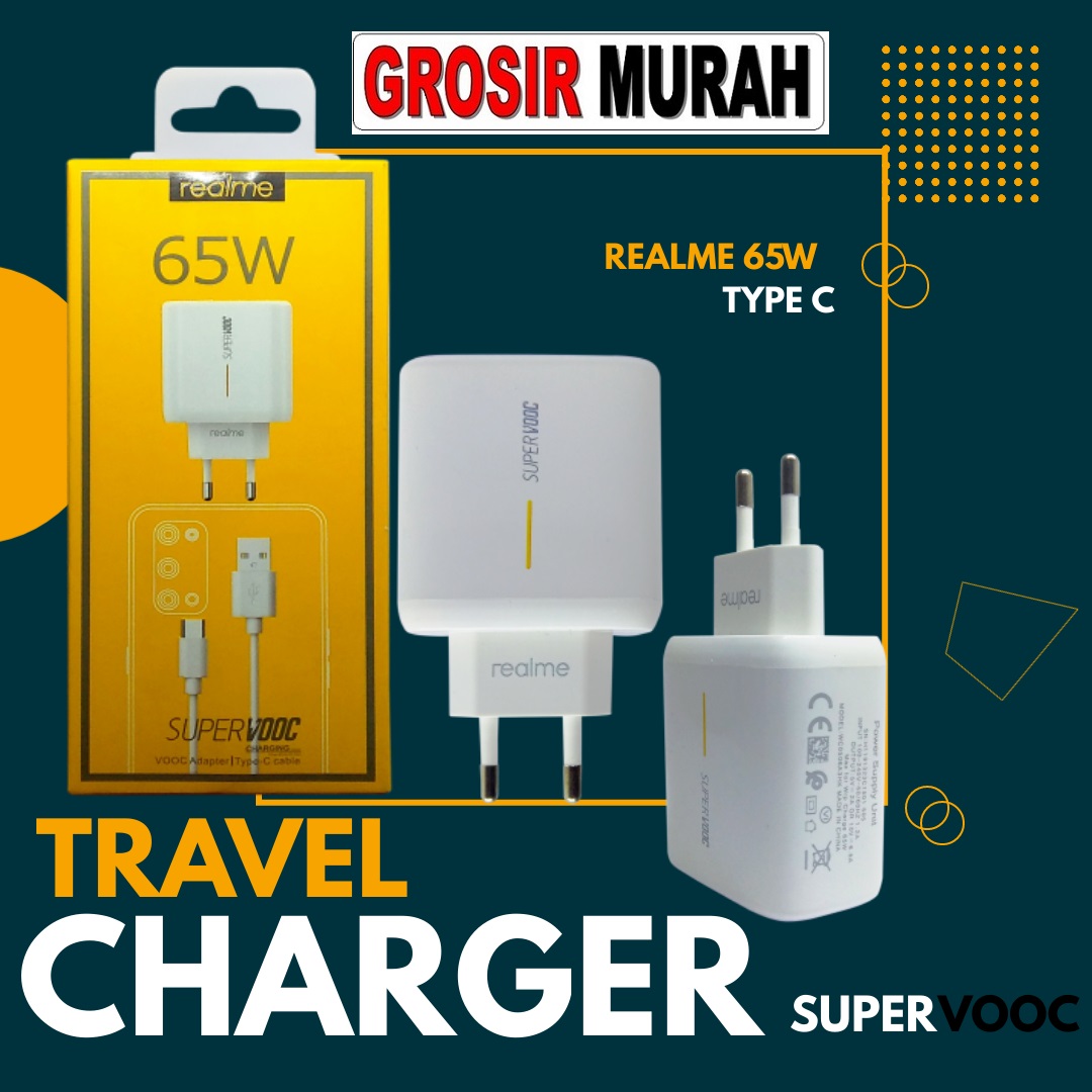 CHARGER REALME TYPE C WC0506A3HK 65W Adaptor Charge Fast Charging Casan Spare Part Grosir Sparepart hp
