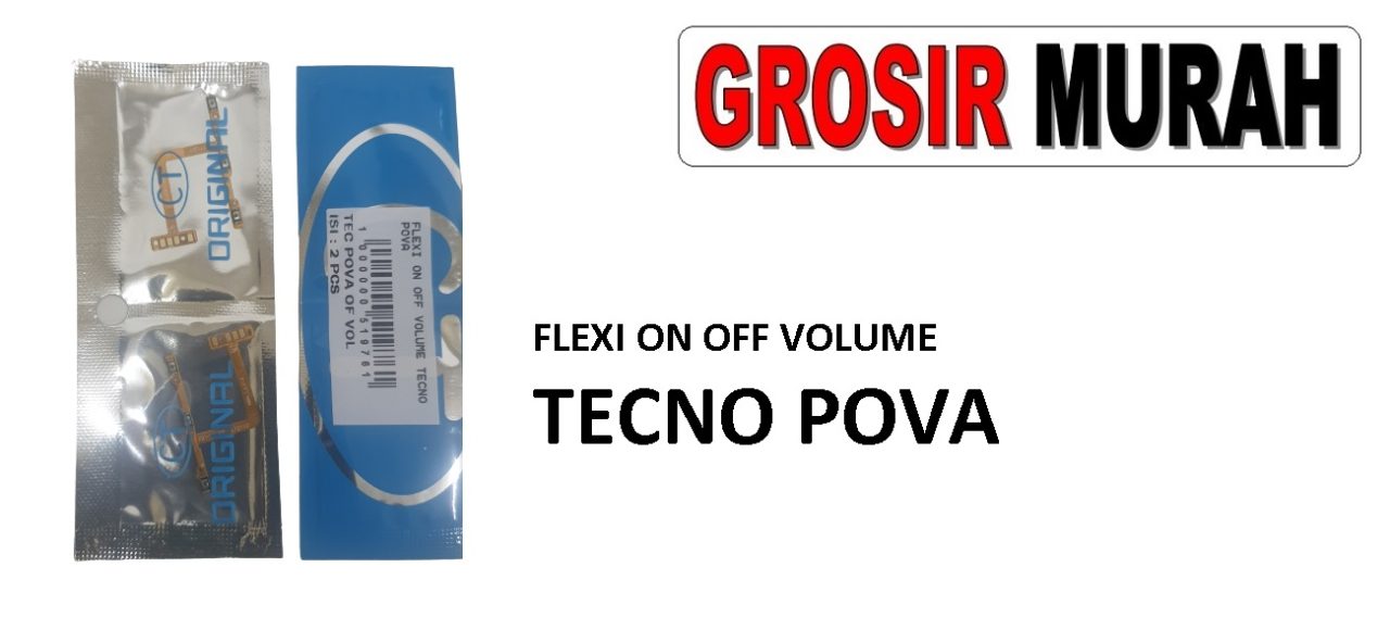 FLEXI ON OFF VOLUME TECNO POVA Flexible Flexibel Power On Off Volume Flex Cable Spare Part Grosir Sparepart hp