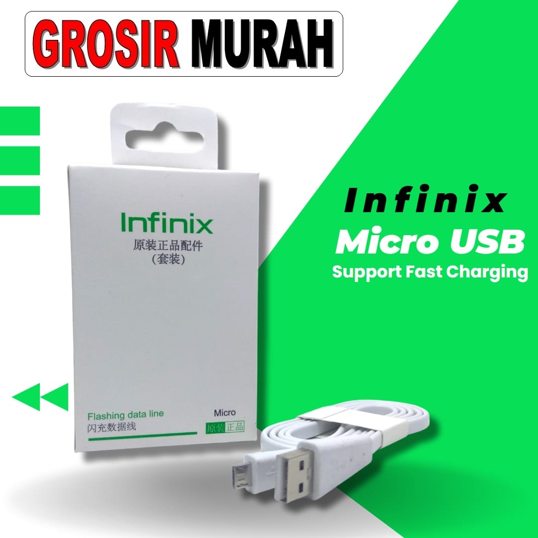 KABEL DATA INFINIX MICRO 2A WHITE ORI 100% Data Cable Charge Fast Charging Usb Type C Super Vooc Spare Part Grosir Sparepart hp