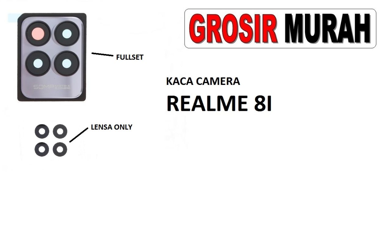 KACA CAMERA REALME 8I Glass Of Camera Rear Lens Adhesive Kaca lensa kamera belakang Spare Part Grosir Sparepart hp