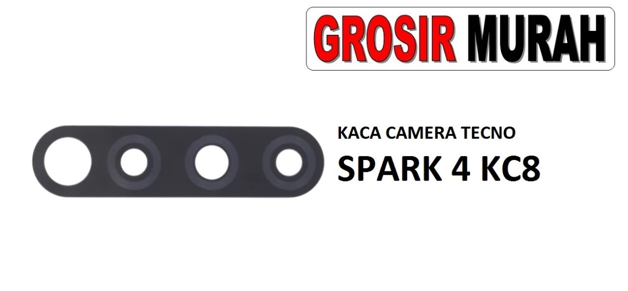 KACA CAMERA TECNO SPARK 4 KC8 Glass Of Camera Rear Lens Adhesive Kaca lensa kamera belakang Spare Part Grosir Sparepart hp