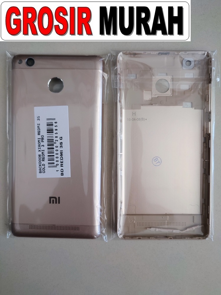 BACKDOOR XIAOMI REDMI 3S REDMI 3 PRO Back Battery Cover Rear Housing Tutup Belakang Baterai Grosir Aksesoris hp