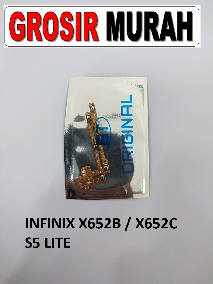 INFINIX X652B X652C S5 LITE FLEXI ON OFF VOLUME Flexible Flexibel Power On Off Volume Flex Cable Spare Part Grosir Sparepart hp