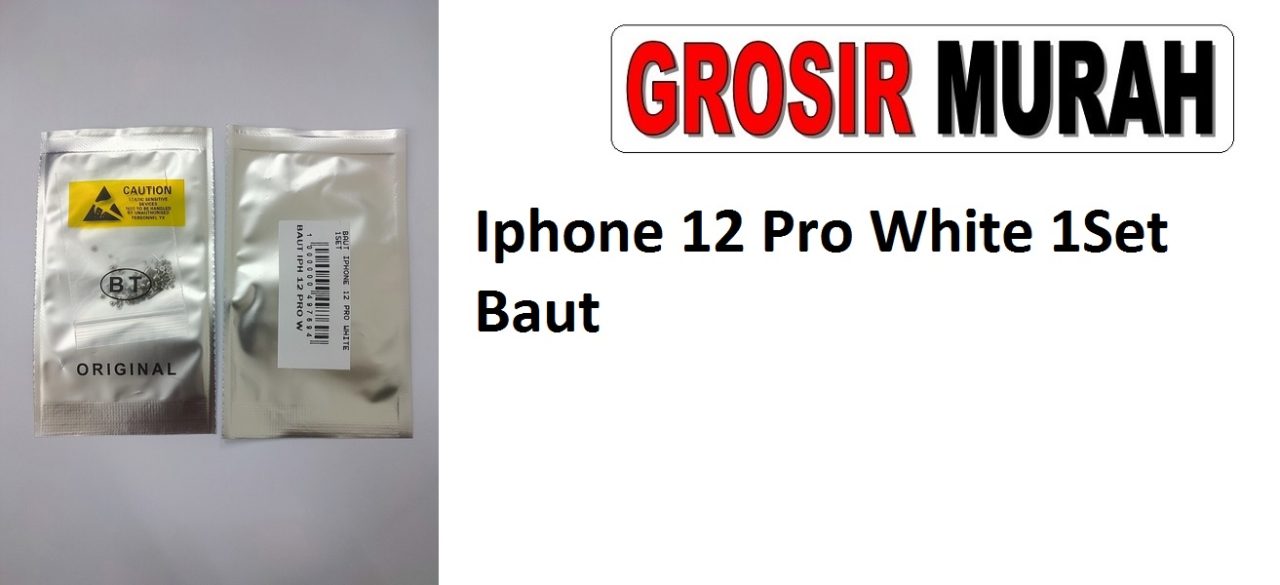 Iphone 12 Pro White 1Set Baut Sparepart Hp iPhone Fullset Baut Bawah
