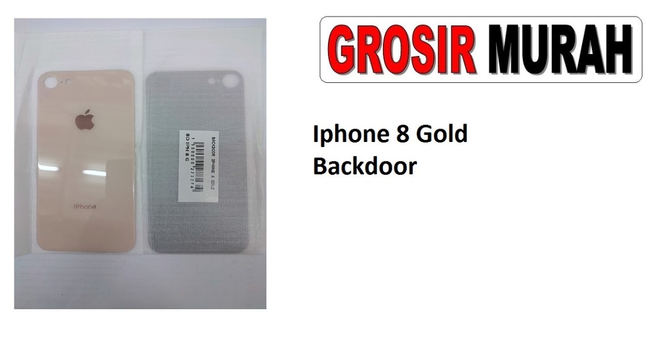 Iphone 8 Gold Sparepart Hp Backdoor Back Battery Cover Rear Housing Tutup Belakang Baterai

