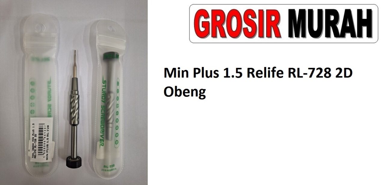 Min Plus 1.5 Relife RL-728 2D Mobil Phone Repair Screwdriver Obeng Set Sparepart Hp Grosir Toolkit Alat Serpis Hp
