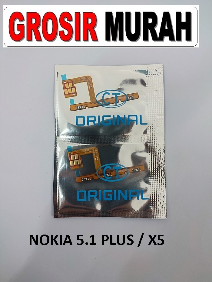 NOKIA 5.1 PLUS X5 FLEXI ON OFF VOLUME Flexible Flexibel Power On Off Volume Flex Cable Spare Part Grosir Sparepart hp