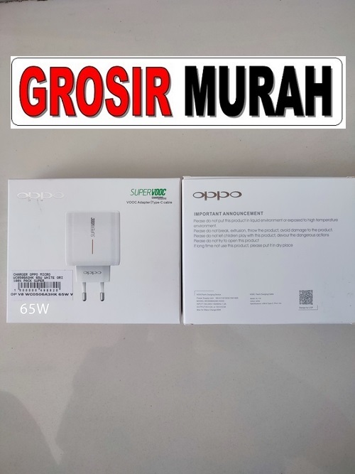 OPPO WC0506A3HK 65W CHARGER MICRO Adaptor Charge Fast Charging Casan Spare Part Grosir Sparepart hp