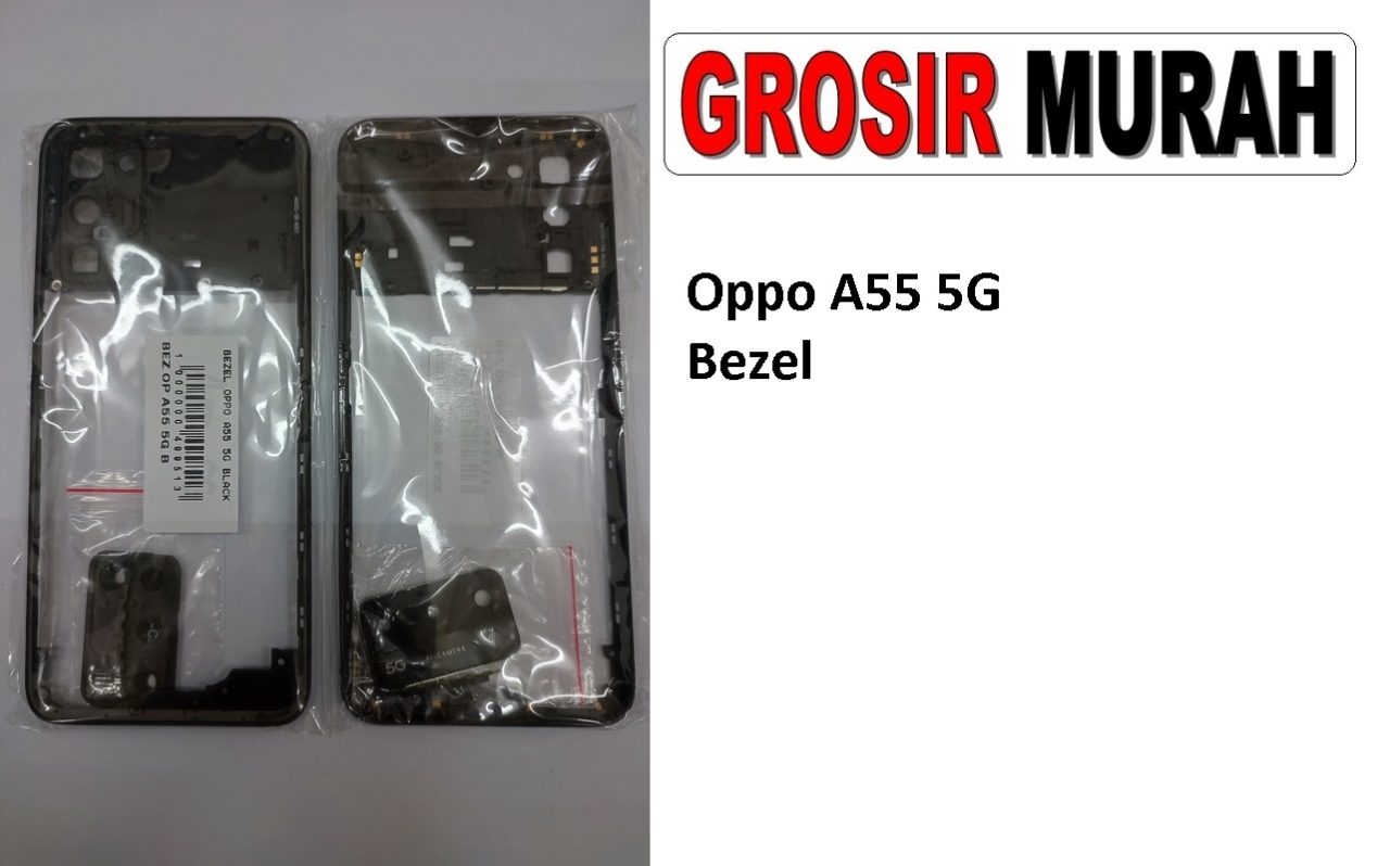 Oppo A55 5G Front Housing Middle Frame Bezel Plate Tutup Mesin Bazel Spare Part Grosir Sparepart hp
