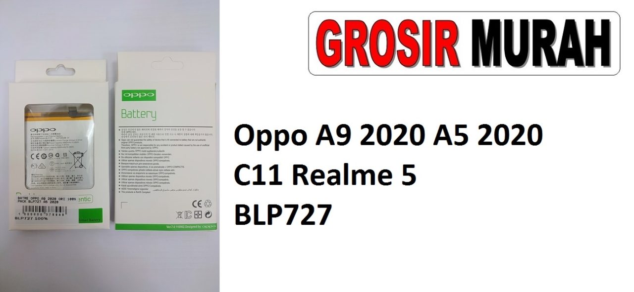 Oppo A9 2020 A5 2020 C11 Realme 5 BLP727 Baterai Sparepart hp Batre Oppo Battery Grosir