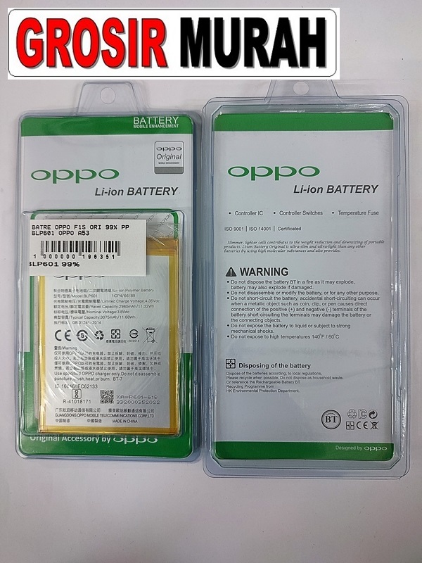 Oppo F1S A53 BLP601 Baterai Sparepart hp Batre Oppo Battery Grosir
