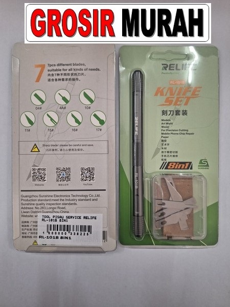 Relife RL-101B 8 in 1 CPU/IC Chip Remover Glue Underfill knife Blade Set Phone Sparepart Hp
