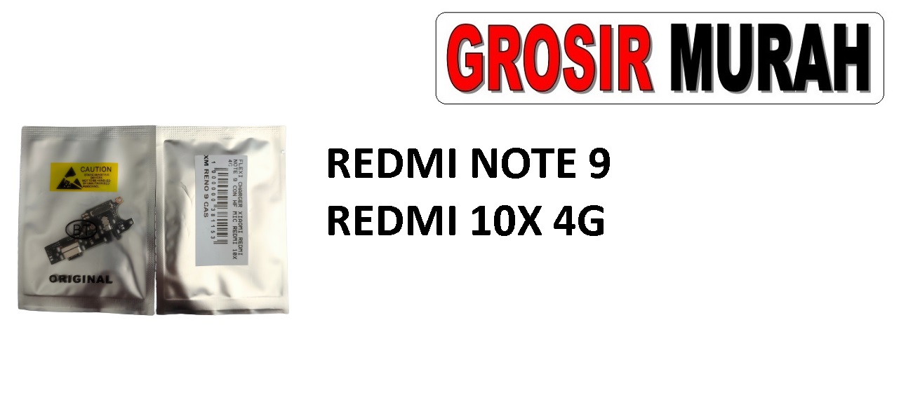Jual Flexi Charger Xiaomi Redmi Note 9 Redmi 10X 4G Fleksibel Flexible Fleksi Flexibel Flex Con Tc Connector Pcb Konektor cas papan charging