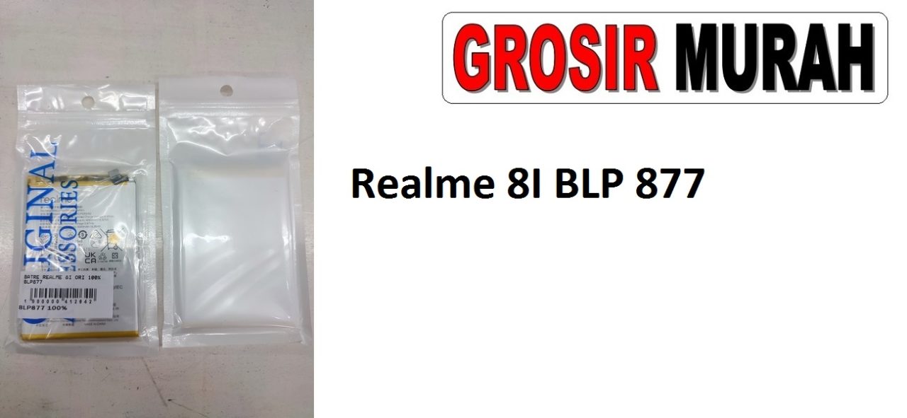 Realme 8I BLP 877 Baterai Sparepart hp Batre Realme Battery Grosir
