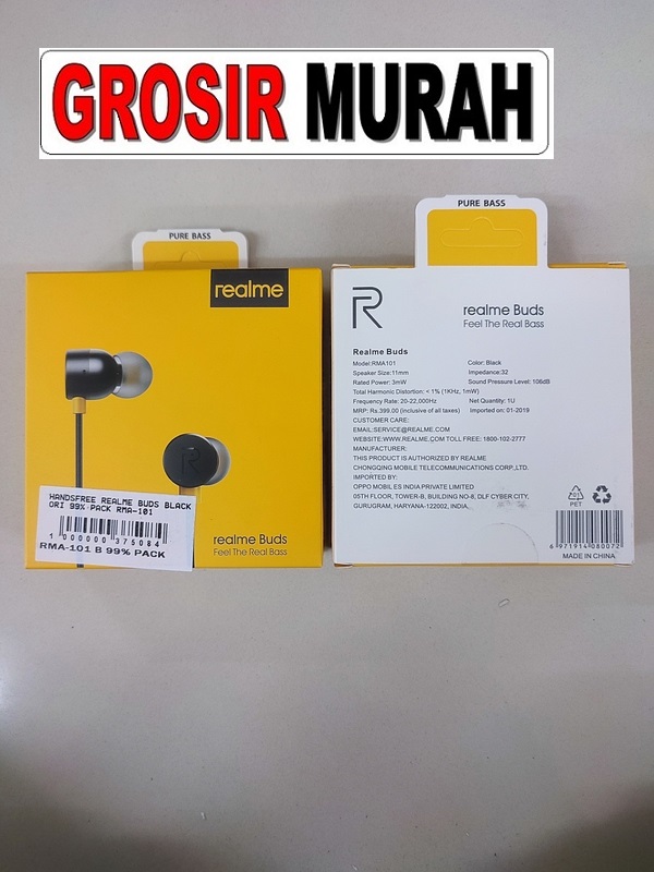Realme Buds RMA-101 Handsfree Headset Realme bluetooth audio speaker Earphone Spare Part Grosir Sparepart Hp
