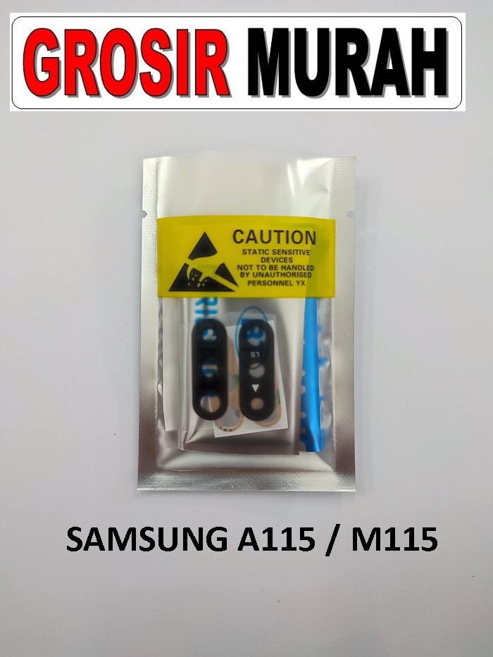 SAMSUNG A115 M115 BLACK LENSA ONLY KACA CAMERA Glass Of Camera Rear Samsung Lens Adhesive Kaca lensa kamera belakang Spare Part Grosir Sparepart Hp
