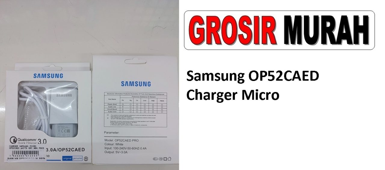 Samsung OP52CAED Sparepart Hp Micro Adaptor Charge Fast Charging Casan
