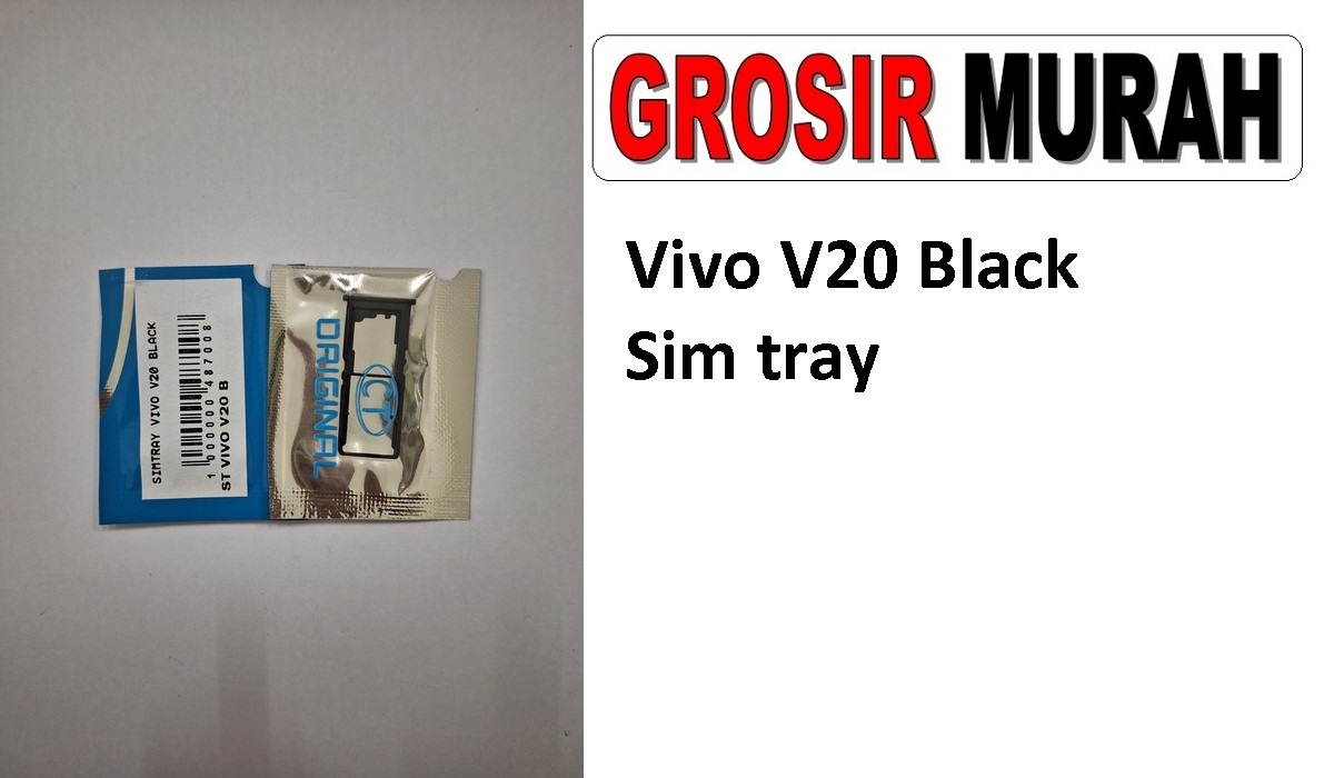 Vivo V20 Black Sparepart Hp Sim Card Tray Simtray Sim Tray Holder Simlock Tempat Kartu Sim Spare Part Hp Grosir

