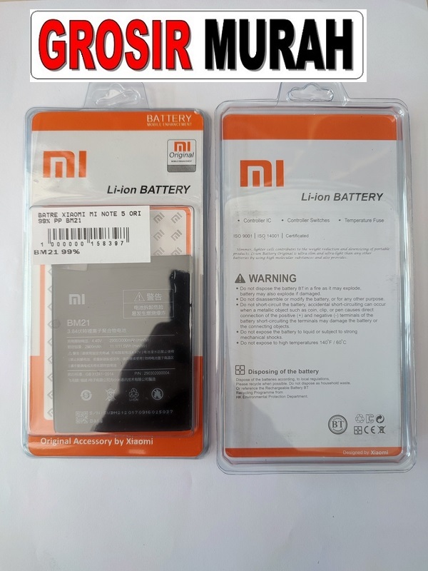 XIAOMI MI NOTE 5 BM21 BATERAI NOTE BAMBOO Batre Battery Grosir Sparepart hp