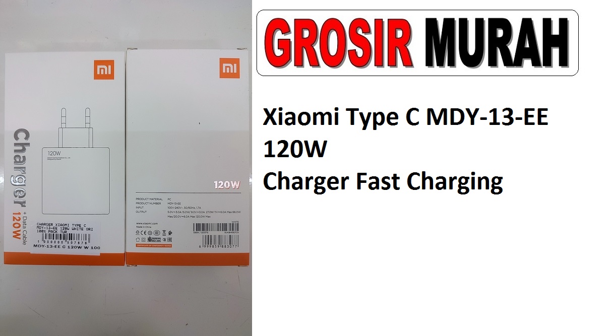 Xiaomi Type C MDY-13-EE 120W Sparepart Hp Type C Adaptor Charge Fast Charging Casan