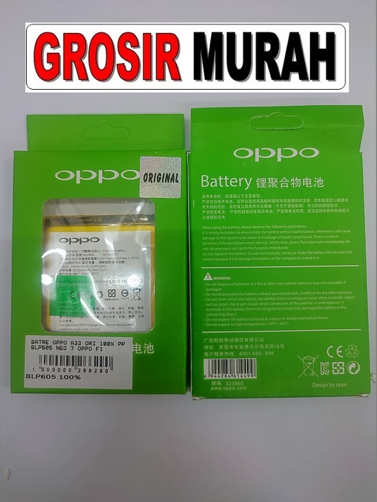 Oppo A33 BLP605 Neo 7 Oppo F1 Sparepart hp Batre Battery Baterai Grosir
