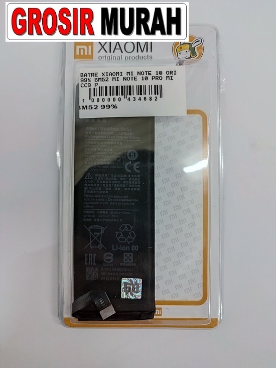 Xiaomi Mi Note 10 Bm52 Sparepart hp Batre Battery Baterai Grosir