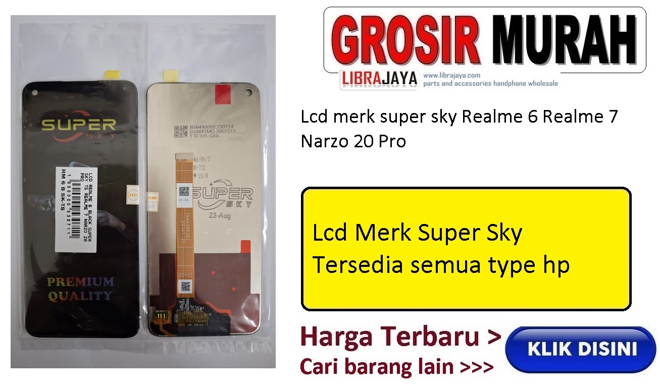 Realme 6 Realme 7 Narzo 20 Pro Lcd Merk Super Sky Display Digitizer Touch Screen
