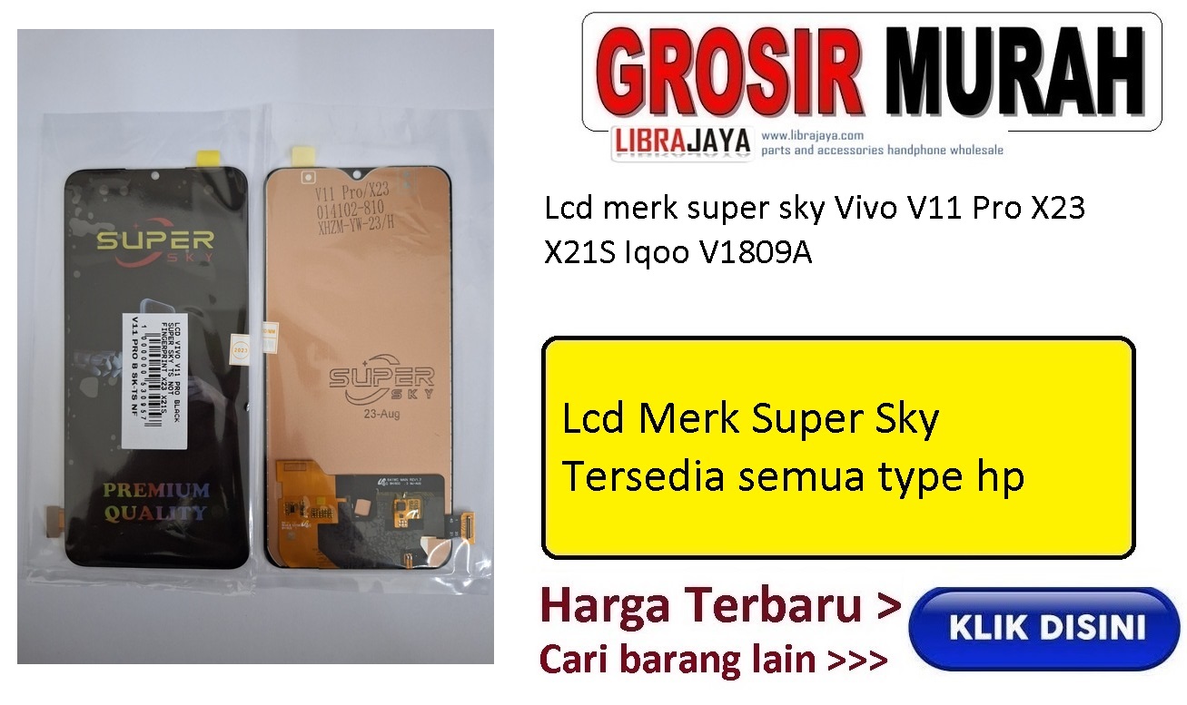 Vivo V11 Pro X23 X21S Iqoo V1809A Lcd Merk Super Sky Display Digitizer Touch Screen
