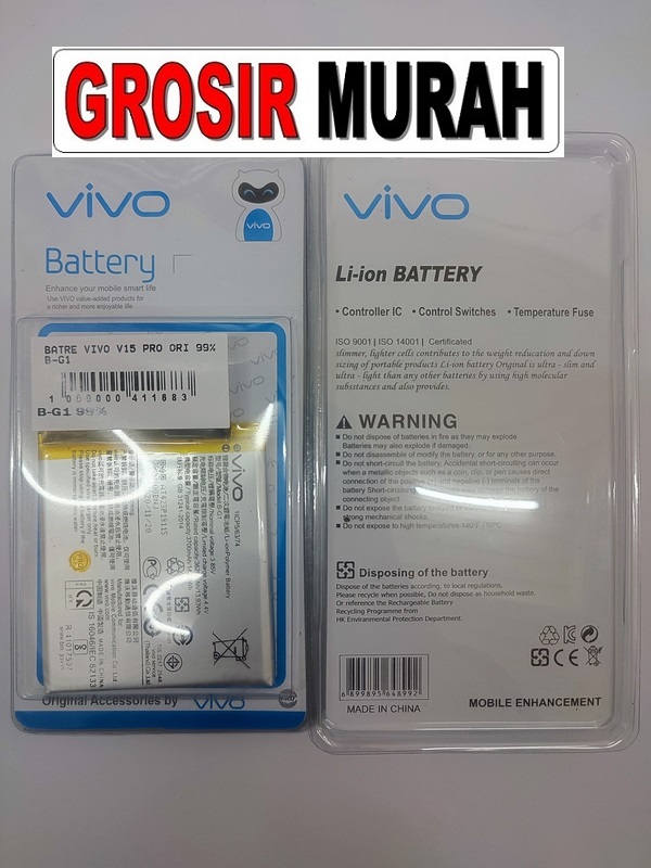 Vivo V15 Pro B-G1 Sparepart hp Batre Battery Baterai Grosir
