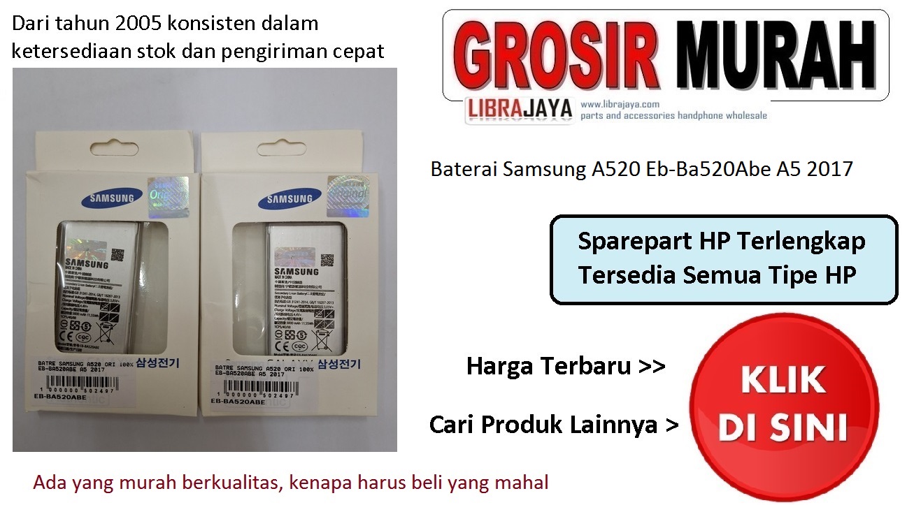 Baterai Samsung A520 Eb-Ba520Abe A5 2017