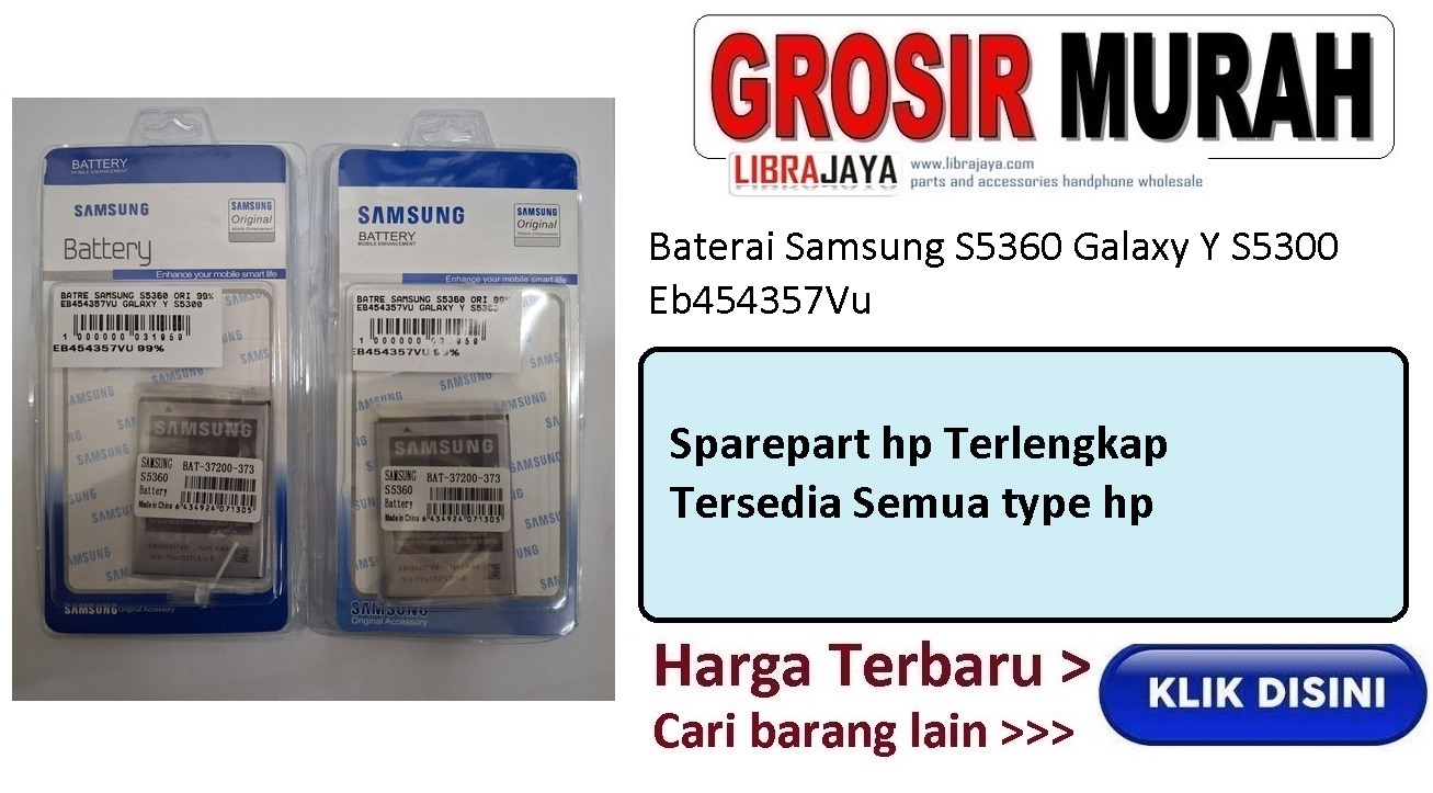 Baterai Samsung S5360 Eb454357Vu Galaxy Y S5300