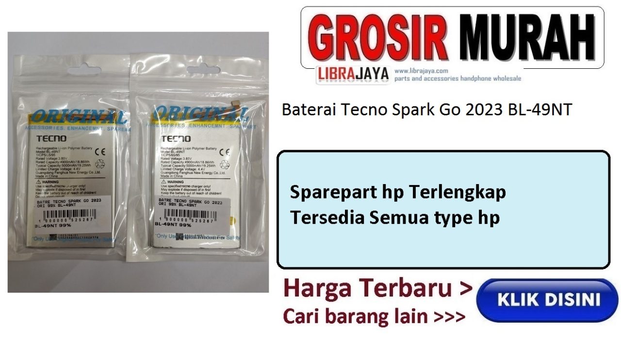 Baterai Tecno Spark Go 2023 BL-49NT