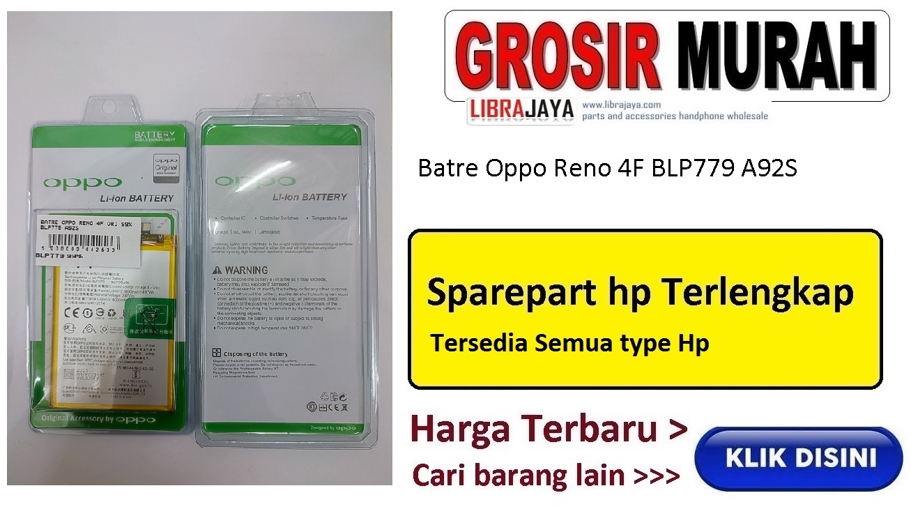 Batre Oppo Reno 4F Blp779 A92S