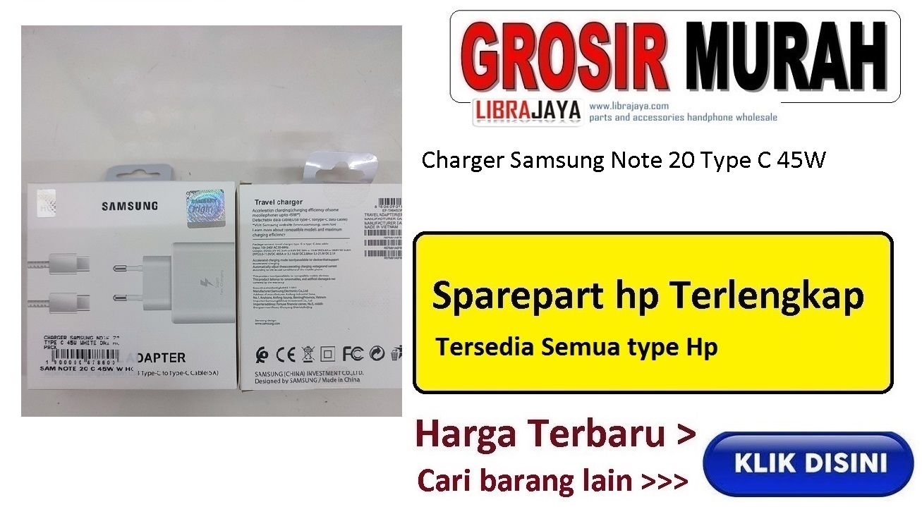 Charger Samsung Note 20 Type C 45W