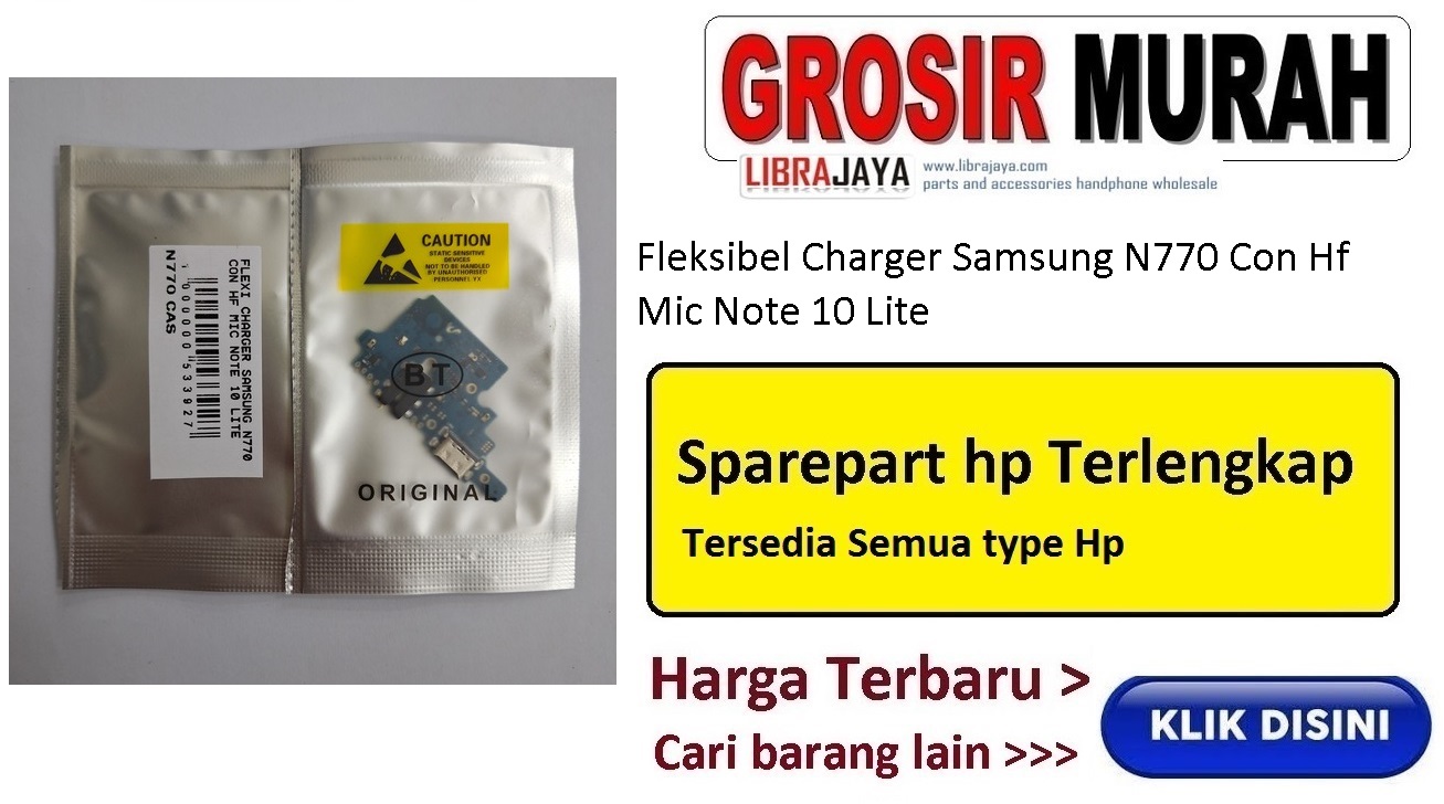 Fleksibel Charger Samsung N770 Con Hf Mic Note 10 Lite