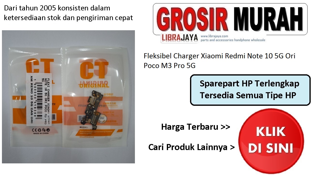 Fleksibel Charger Xiaomi Redmi Note 10 5G Ori Poco M3 Pro 5G