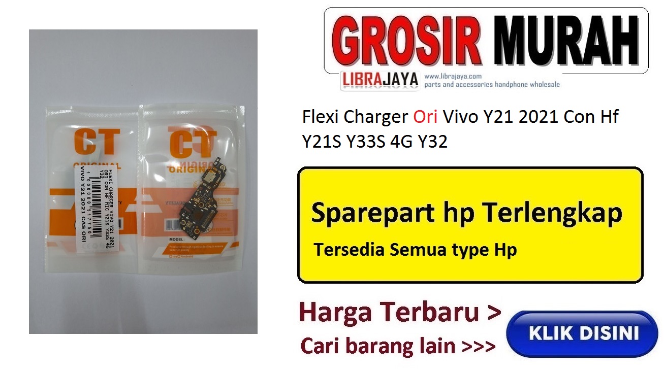 Vivo Y21 2021 Con Hf Mic Y21S Y33S 4G Y32 Fleksibel Charger Ori Fleksi Spare Part Fleksibel Original Papan Board Konektor Flexible Flexibel Cas Charging Port Dock Flex Cable