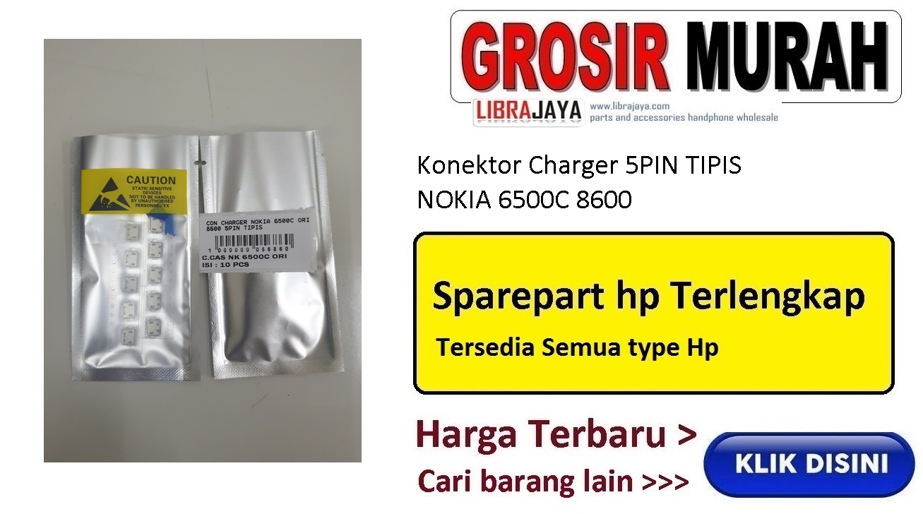 Konektor Charger 5PIN TIPIS NOKIA 6500C 8600