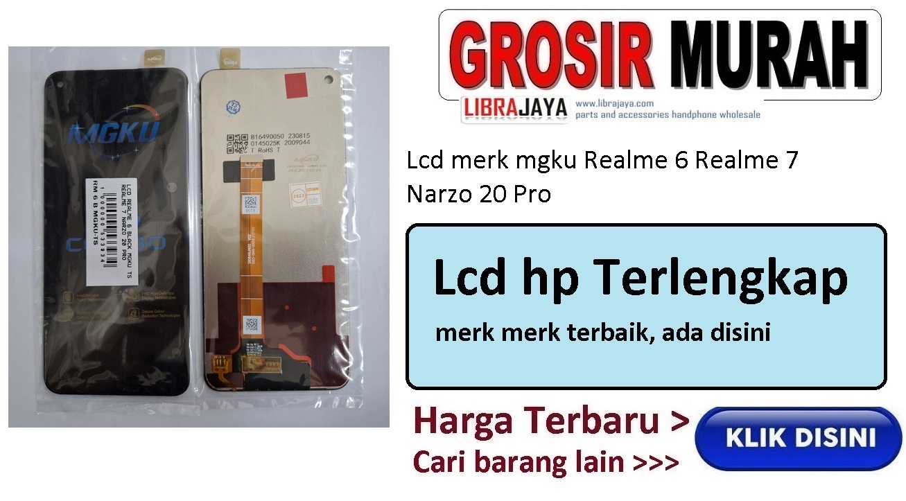 Lcd merk mgku Realme 6 Realme 7 Narzo 20 Pro garansi lem