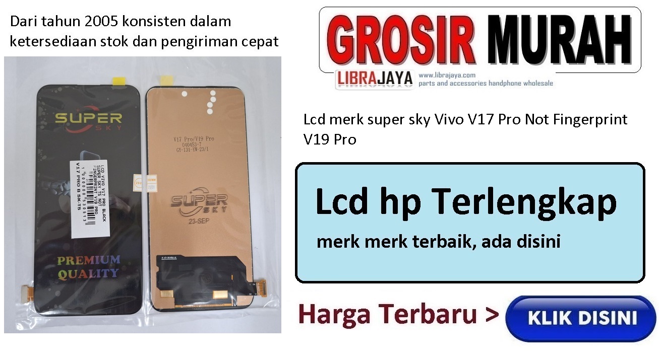 Lcd merk super sky Vivo V17 Pro Not Fingerprint V19 Pro