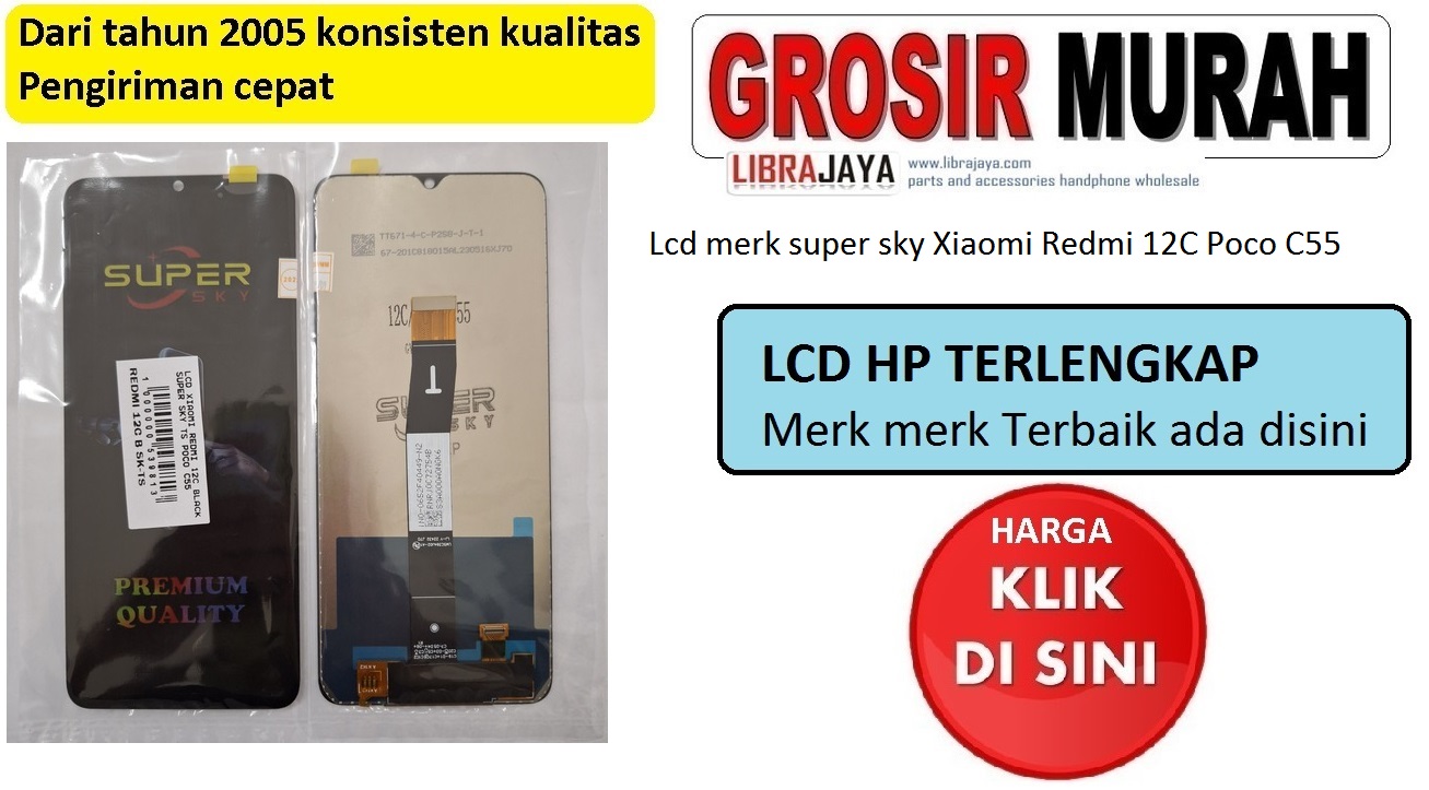 Lcd merk super sky Xiaomi Redmi 12C Poco C55