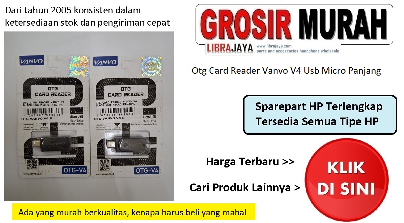 Otg Card Reader Vanvo V4 Usb Micro Panjang