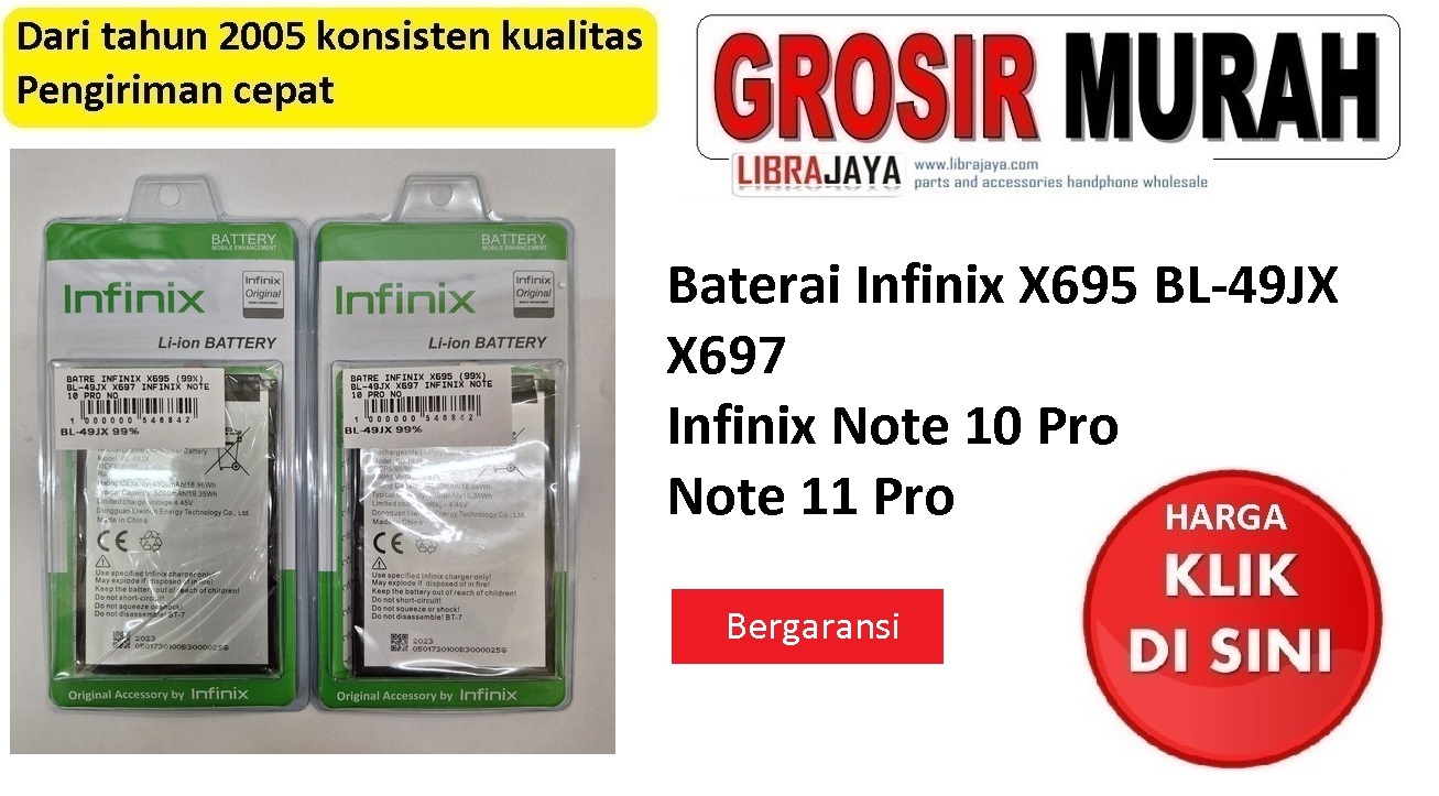 Baterai Infinix X695 Bl-49Jx X697 Infinix Note 10 Pro Note 11 Pro