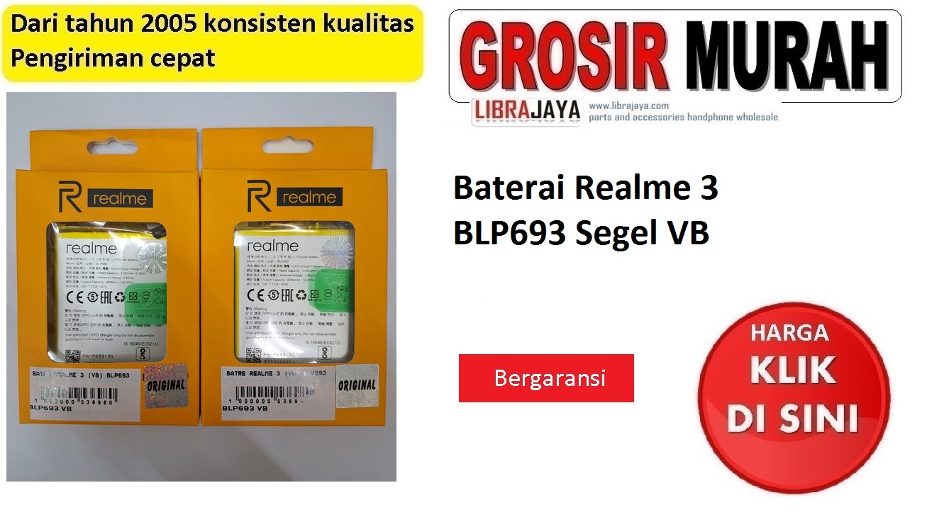 Baterai Realme 3 BLP693 Segel VB | baterai BLP693 bergaransi
