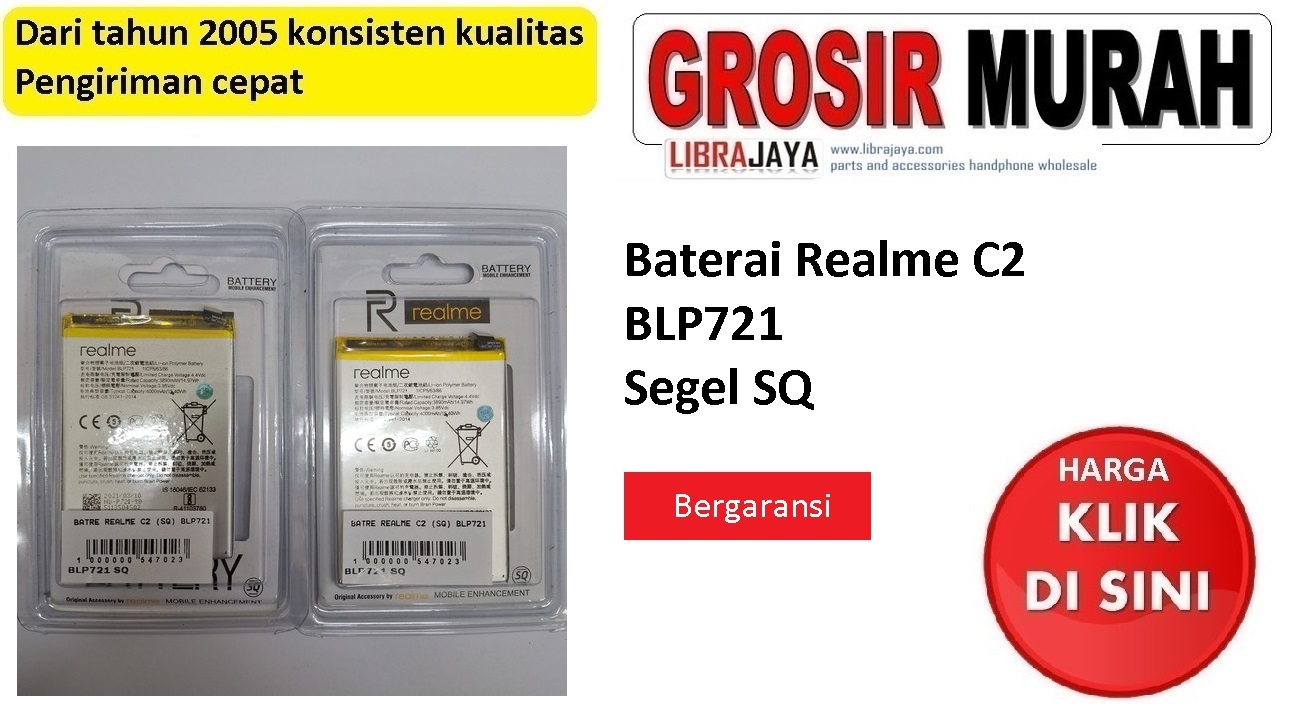 Baterai Realme C2 BLP721 Segel SQ bergaransi