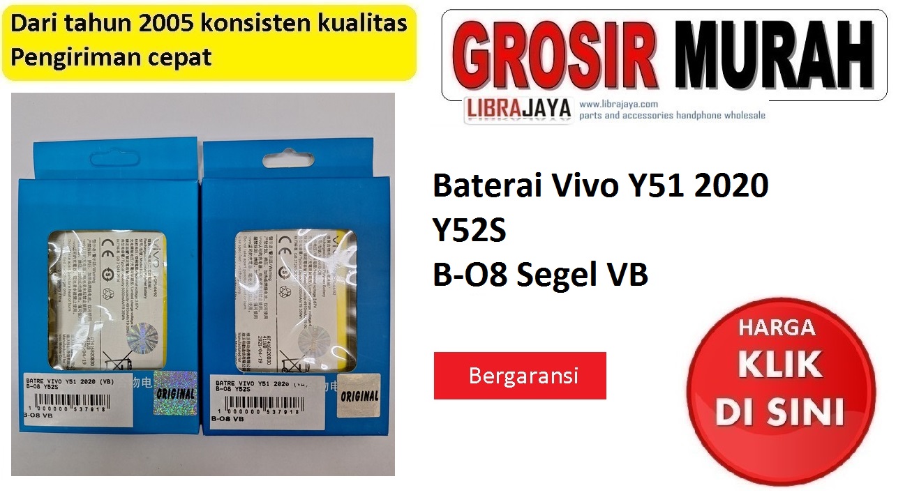 Baterai Vivo Y51 2020 Y52S B-O8 Segel VB