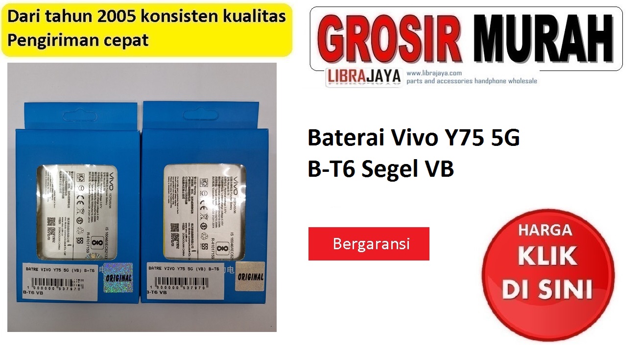 Baterai Vivo Y75 5G B-T6 Segel VB