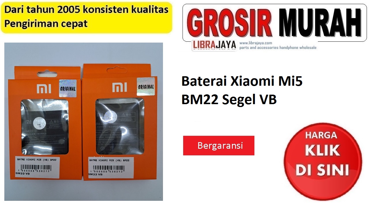 Baterai Xiaomi Mi5 BM22 Segel VB