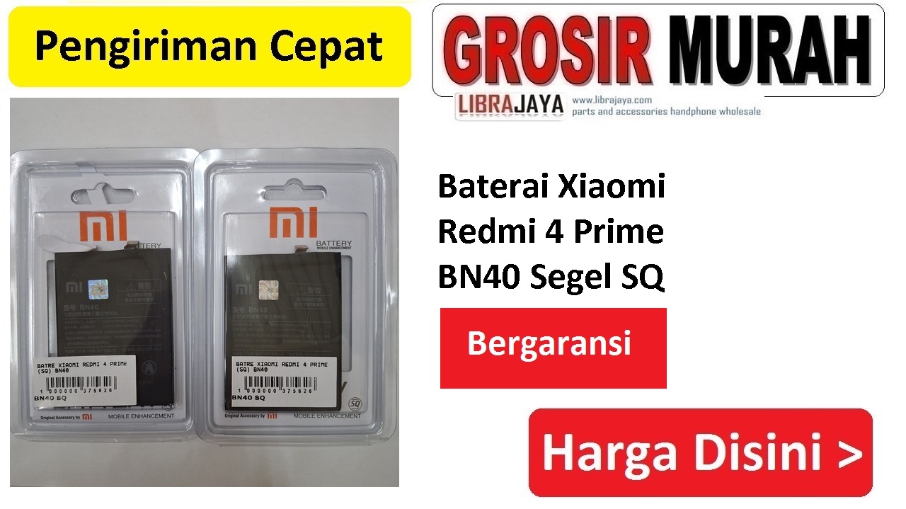 Baterai Xiaomi Redmi 4 Prime BN40 Segel SQ