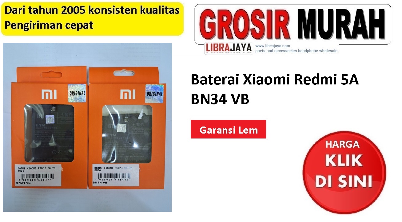 Baterai Xiaomi Redmi 5A BN34 VB